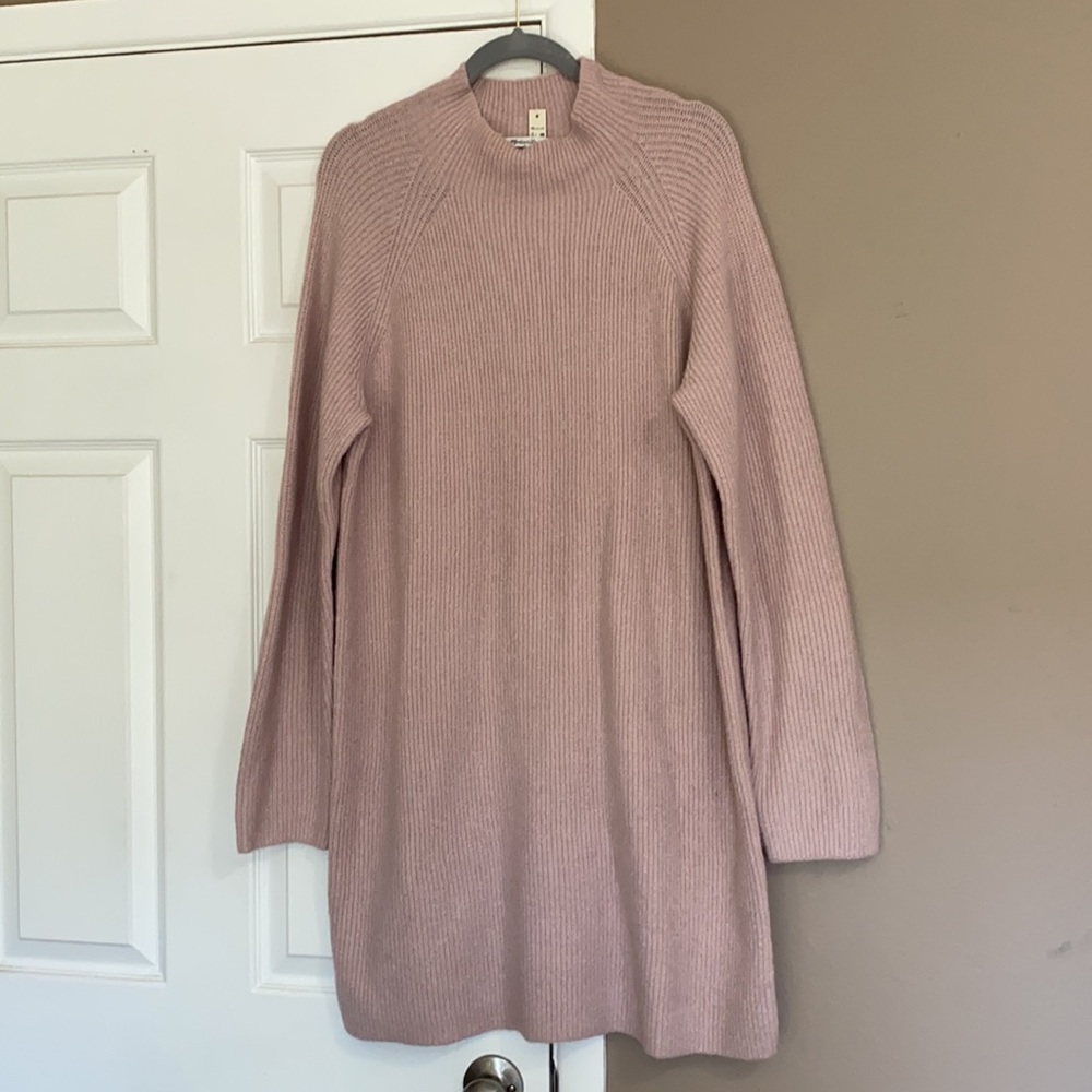Madewell Blush Pin Sweater Dress Brand New Sz XL